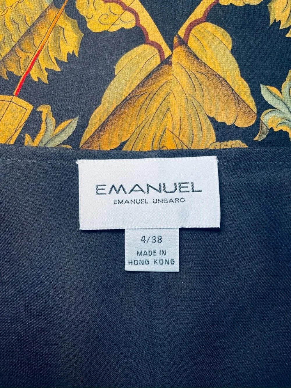 Emanuel Ungaro 100% silk wrap skirt, Made in Hong Kong